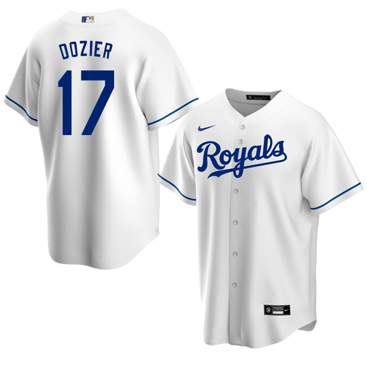 Nike Men #17 Hunter Dozier Kansas City Royals Baseball Jerseys Sale-White